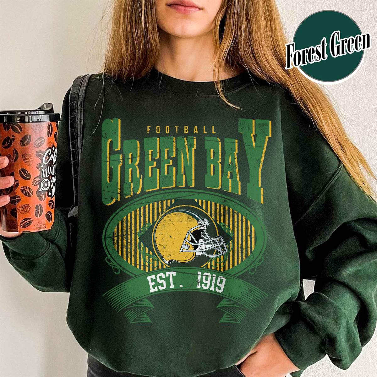 Unisex Green Bay football vintage crewneck sweatshirt for men and women