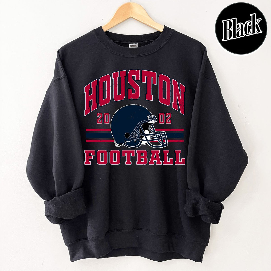 Unisex Houston football vintage crewneck sweatshirt for men and women