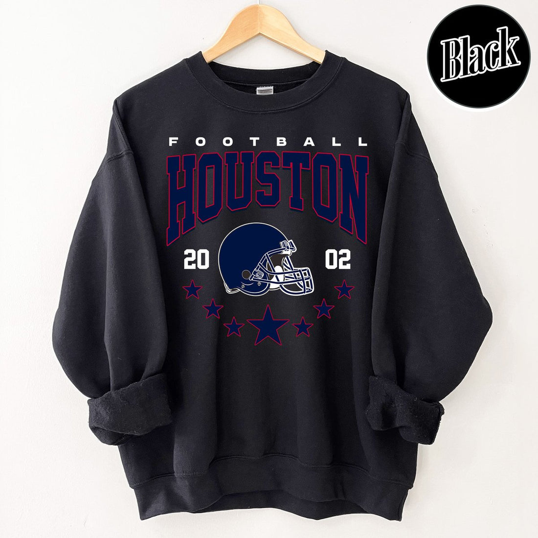 Unisex Houston football vintage crewneck sweatshirt for men and women