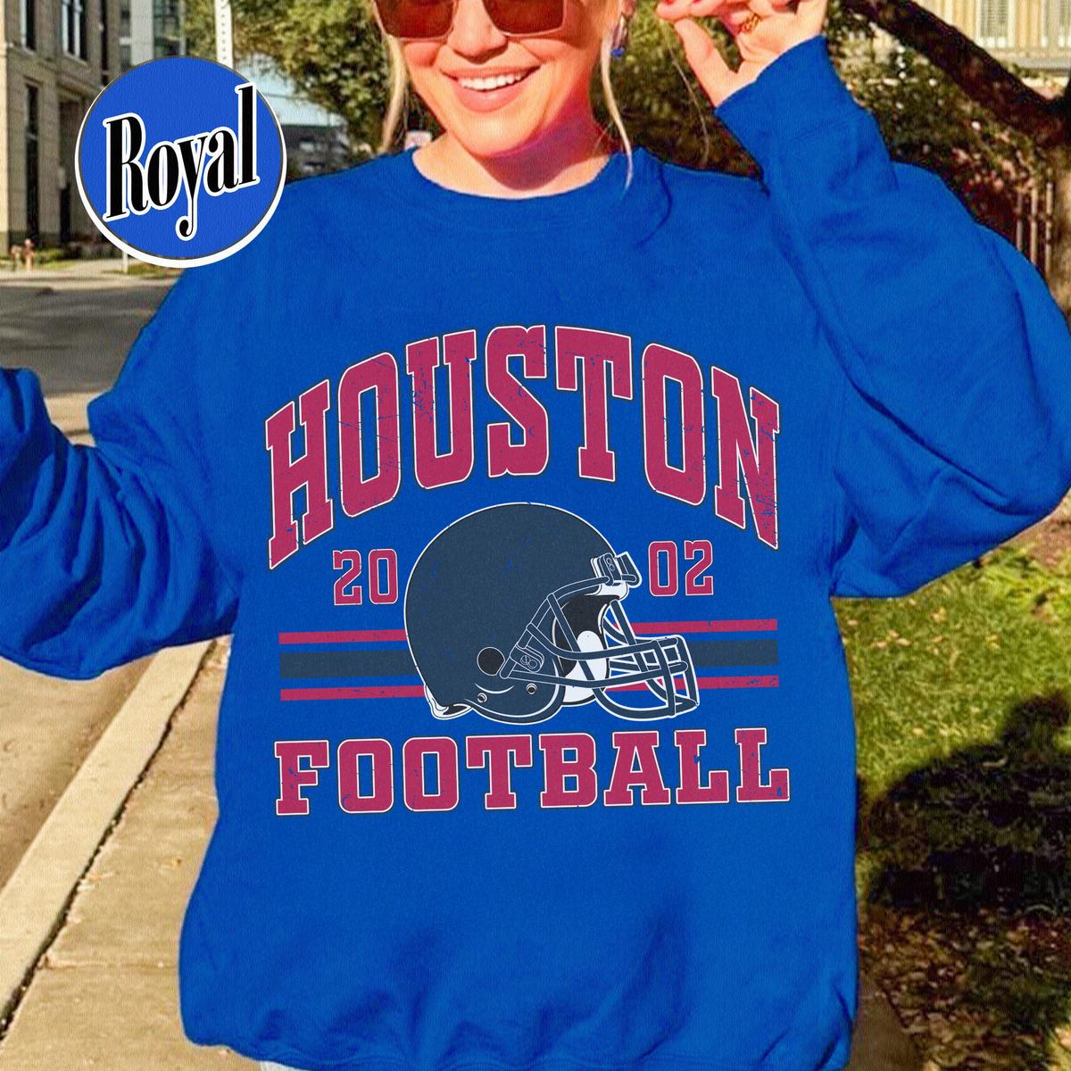Unisex Houston football vintage crewneck sweatshirt for men and women