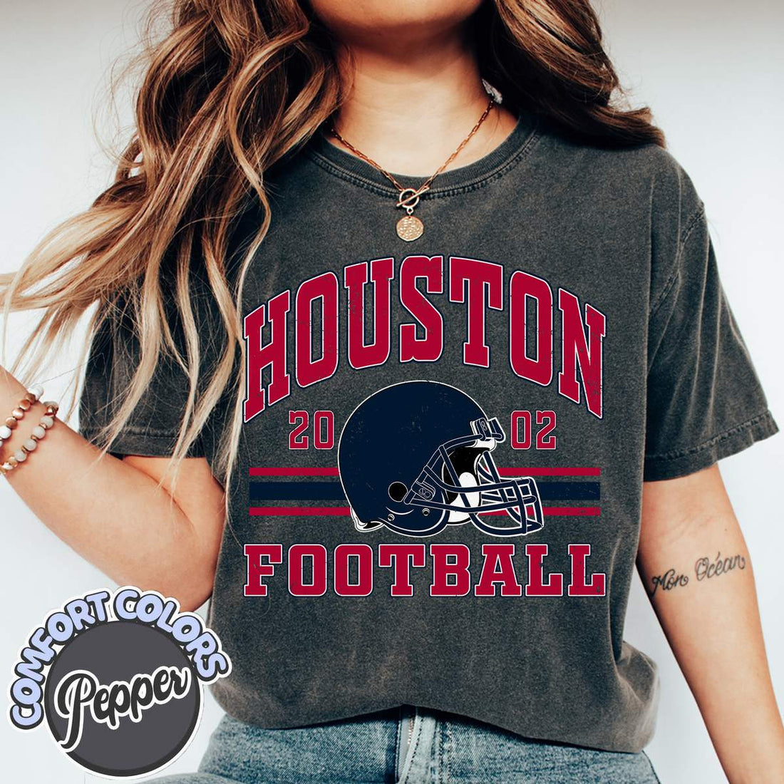 Unisex Houston football vintage t-shirt for men and women