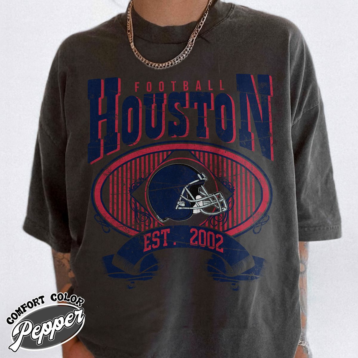 Unisex Houston football vintage t-shirt for men and women