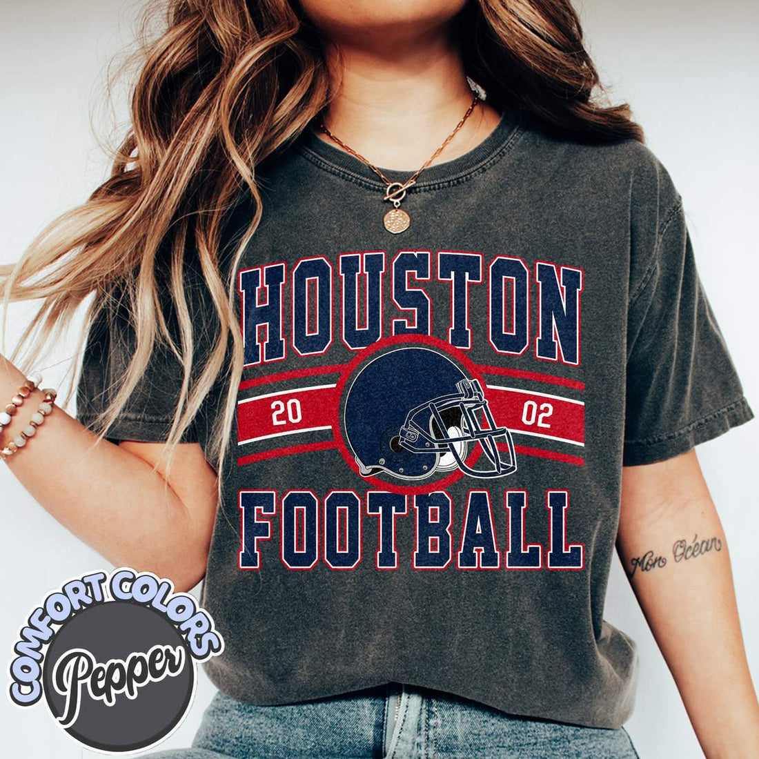 Unisex Houston football vintage t-shirt for men and women