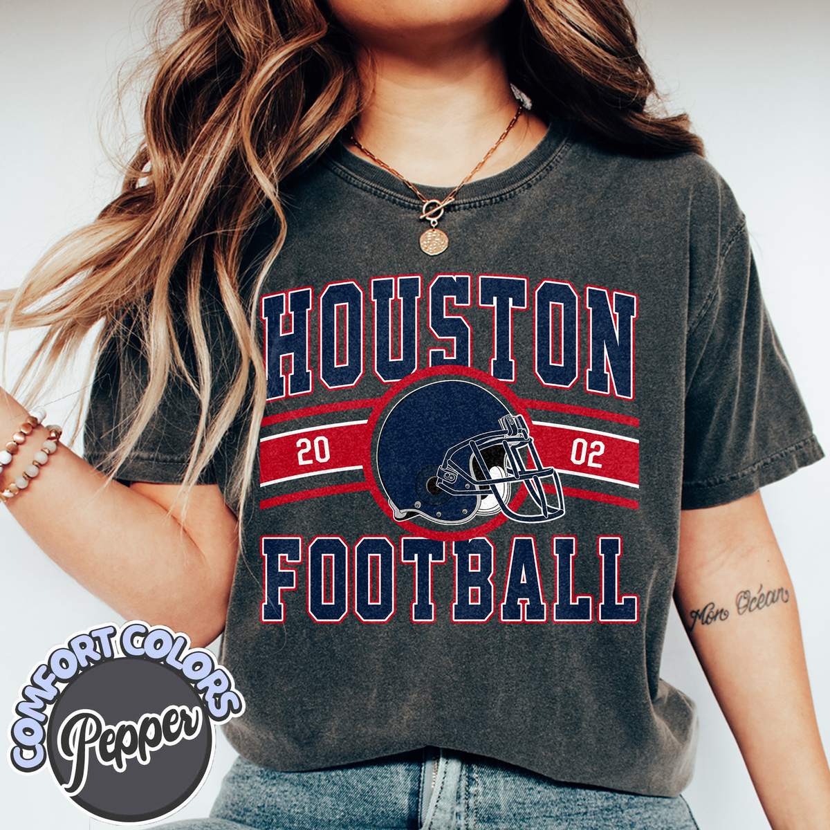 Unisex Houston football vintage t-shirt for men and women