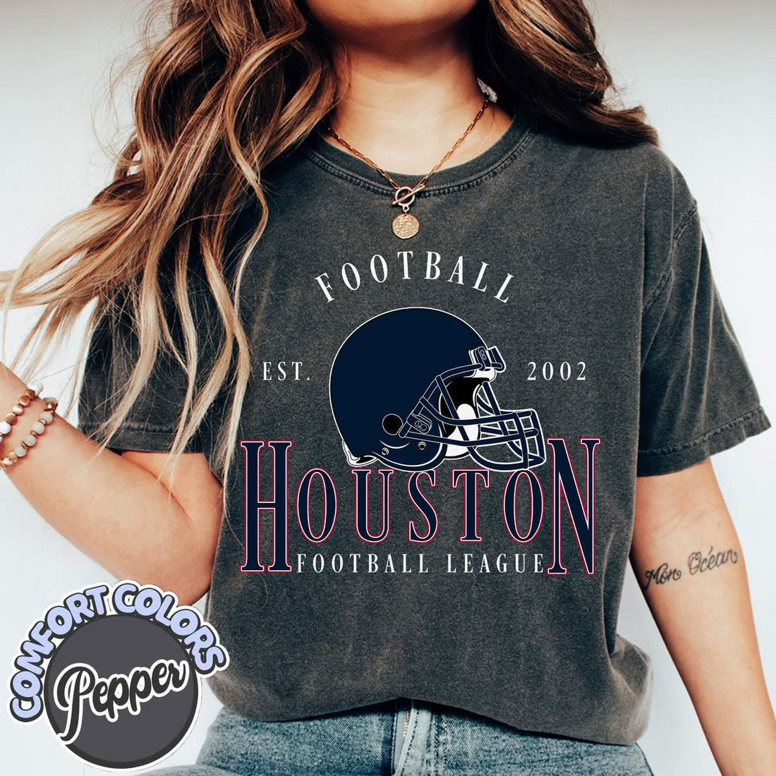 Unisex Houston football vintage t-shirt for men and women