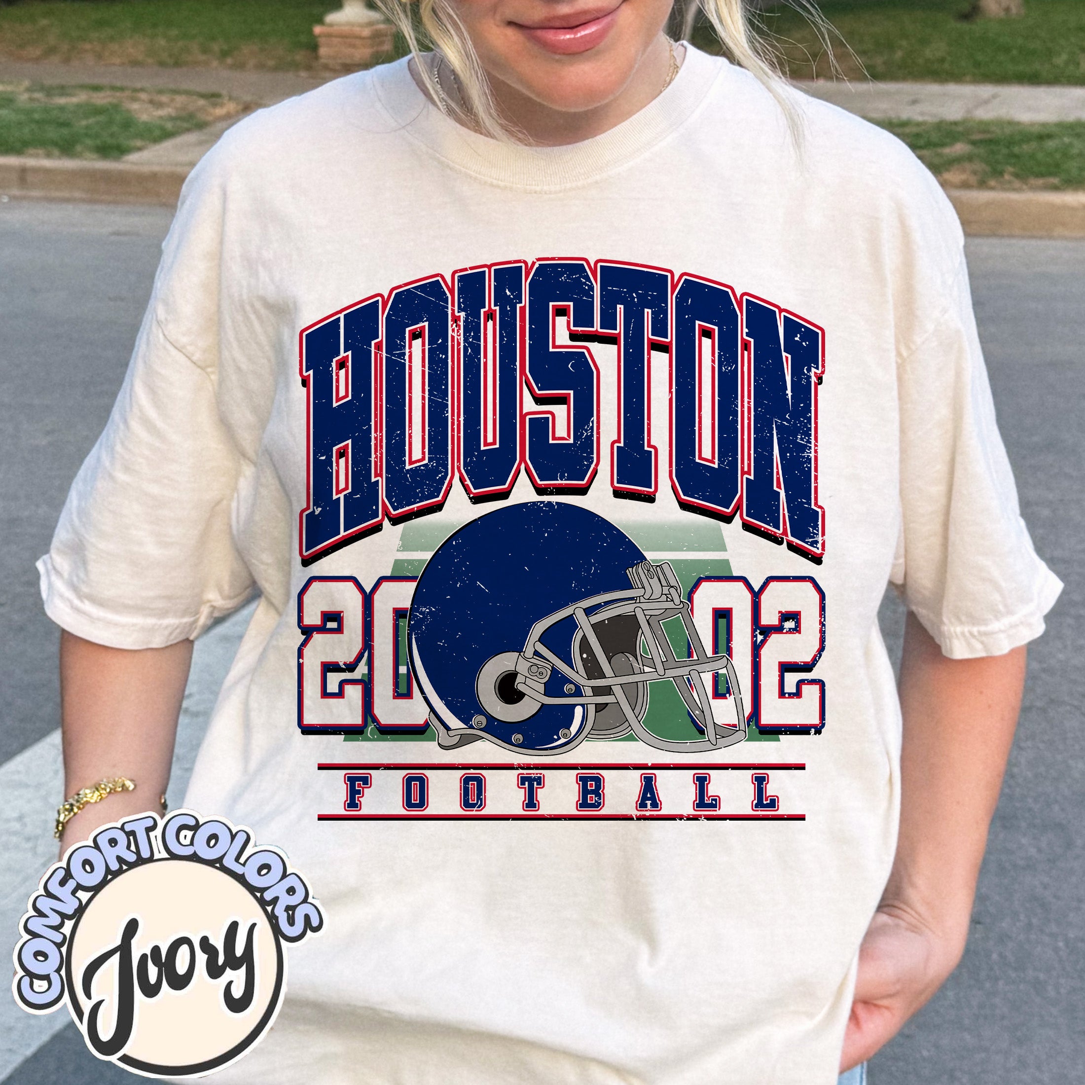 Unisex Houston football vintage t-shirt for men and women