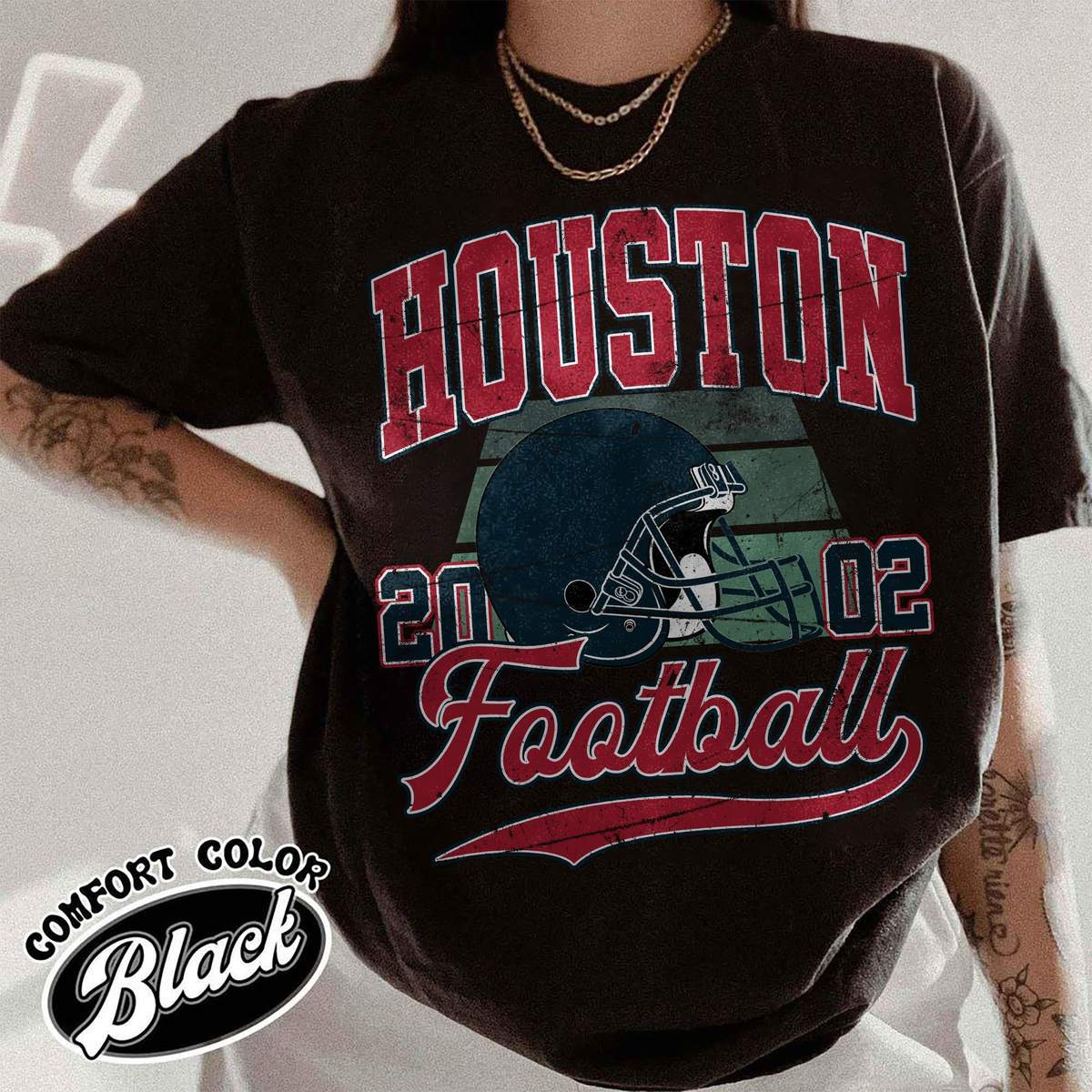 Unisex Houston football vintage t-shirt for men and women
