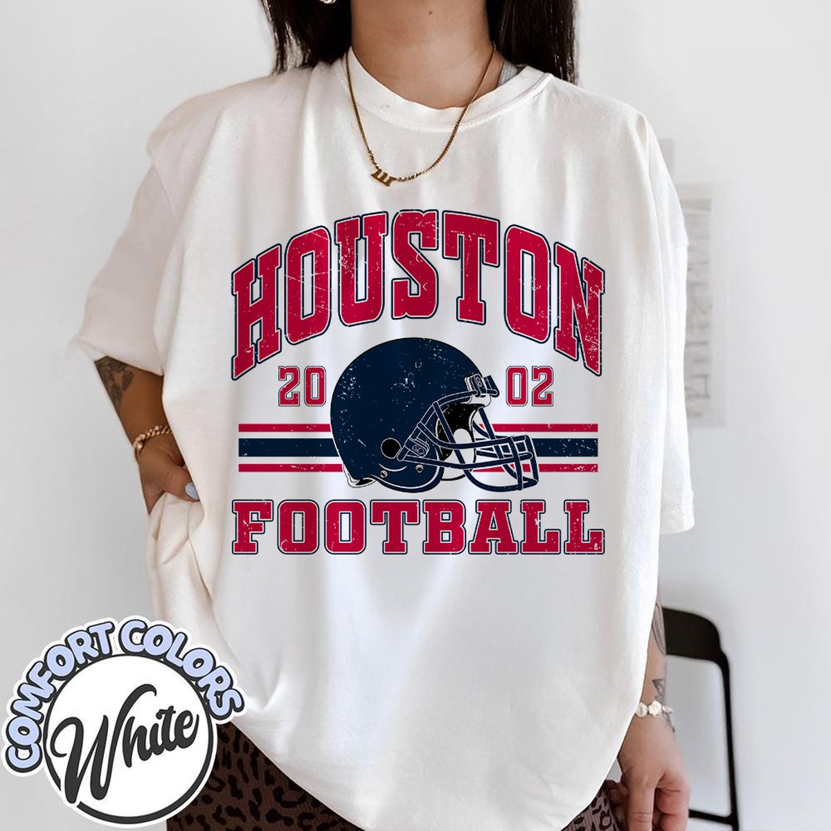 Unisex Houston football vintage t-shirt for men and women