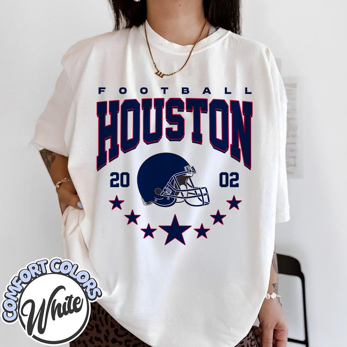 Unisex Houston football vintage t-shirt for men and women