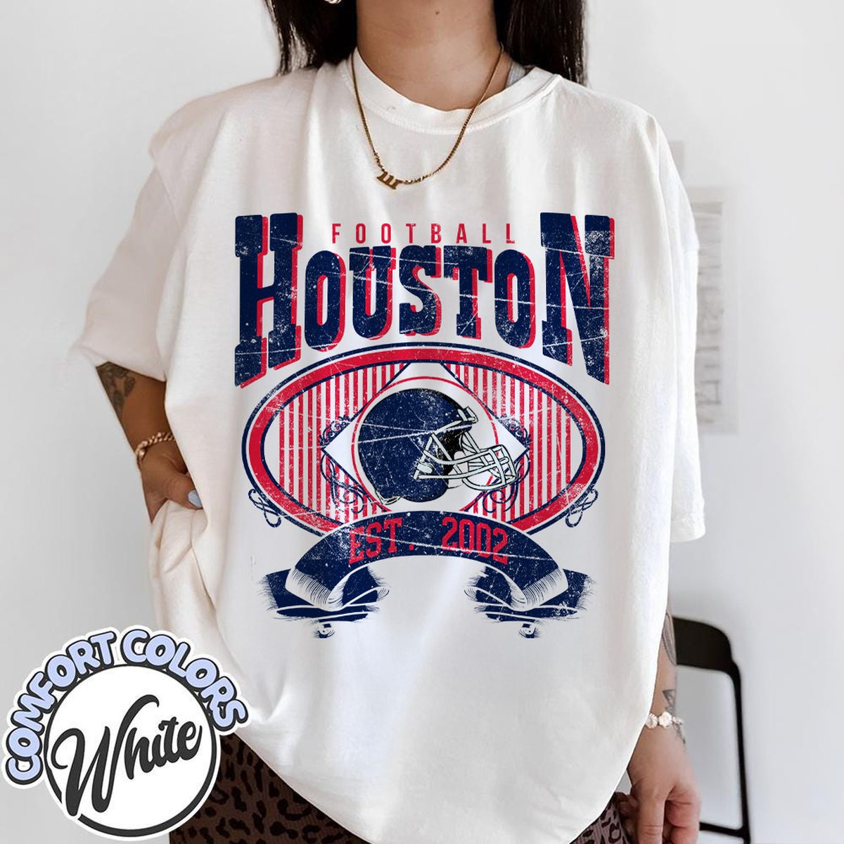 Unisex Houston football vintage t-shirt for men and women