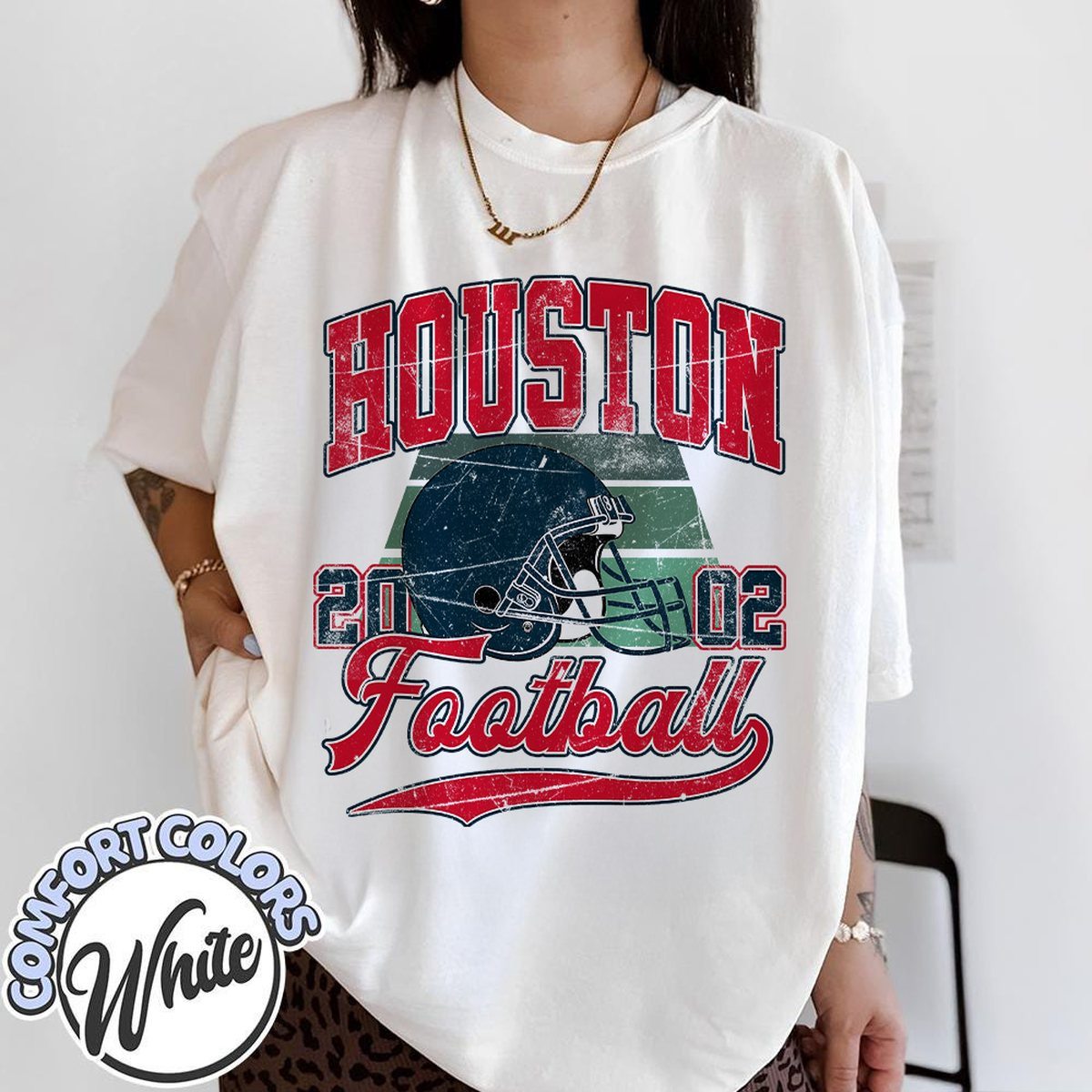 Unisex Houston football vintage t-shirt for men and women