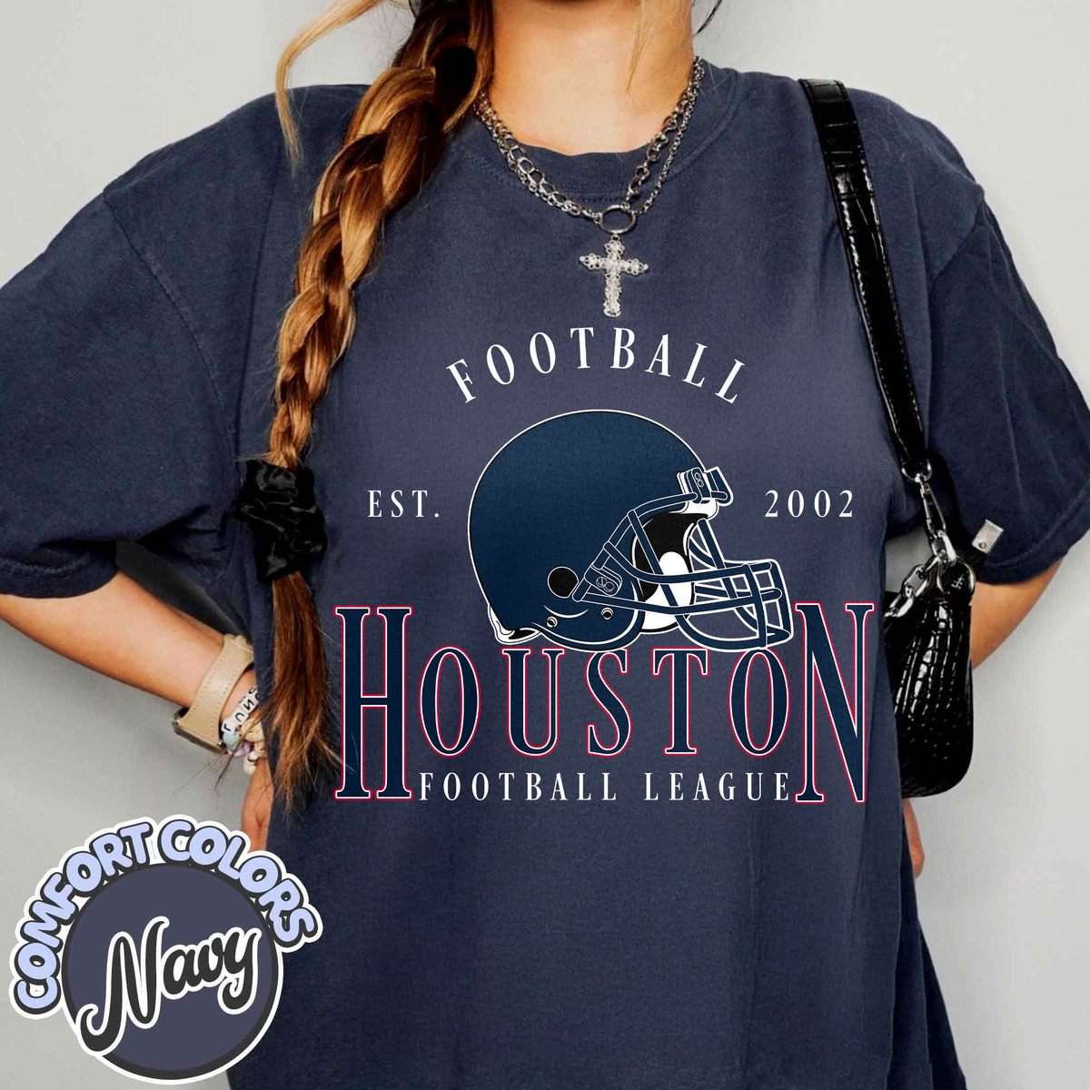 Unisex Houston football vintage t-shirt for men and women