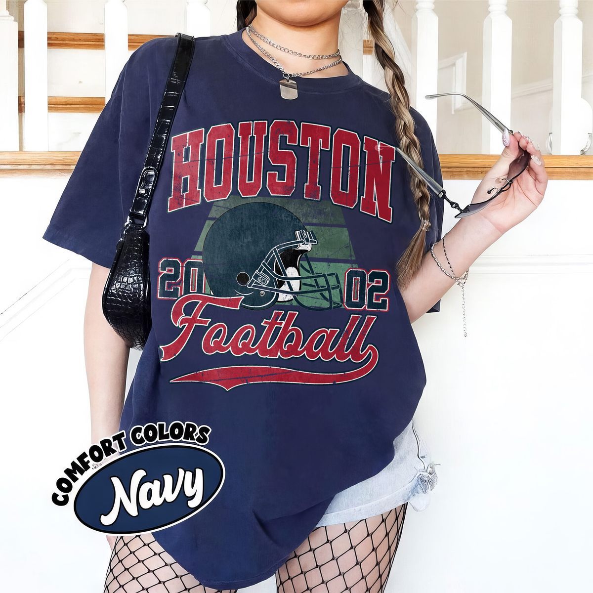 Unisex Houston football vintage t-shirt for men and women