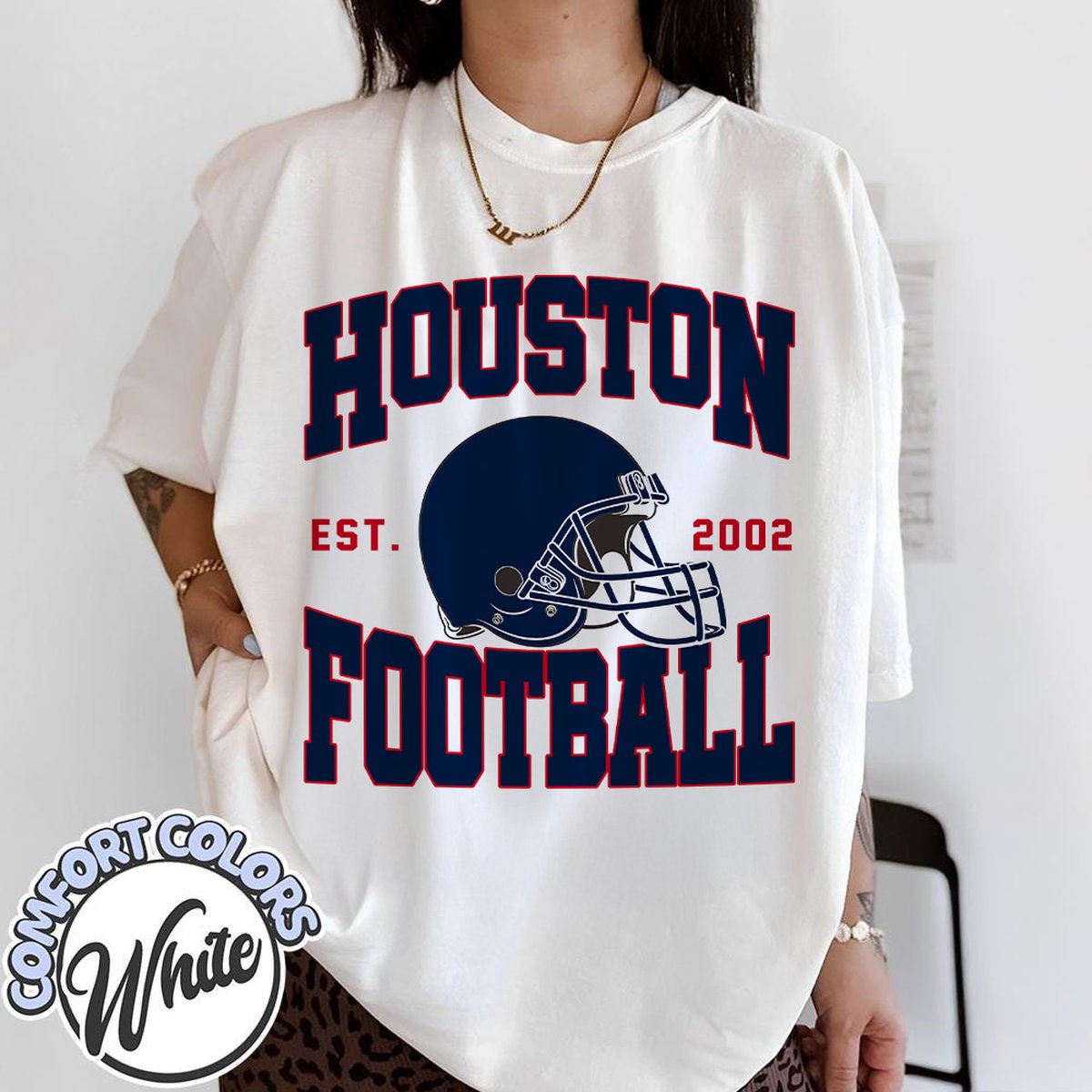 Unisex Houston football vintage t-shirt for men and women