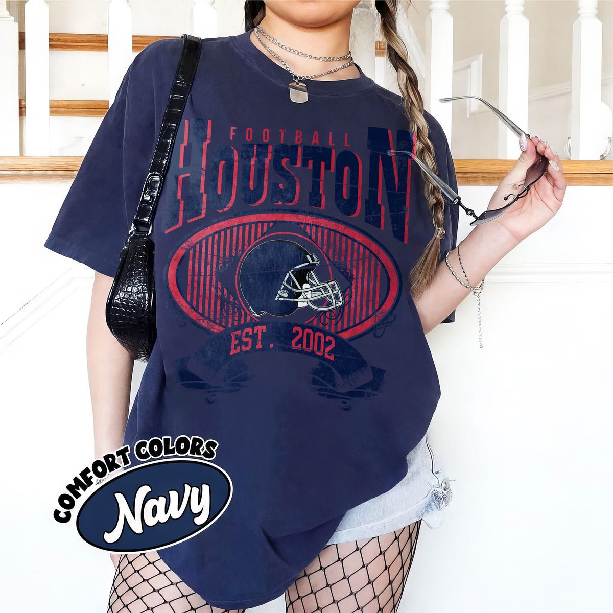 Unisex Houston football vintage t-shirt for men and women