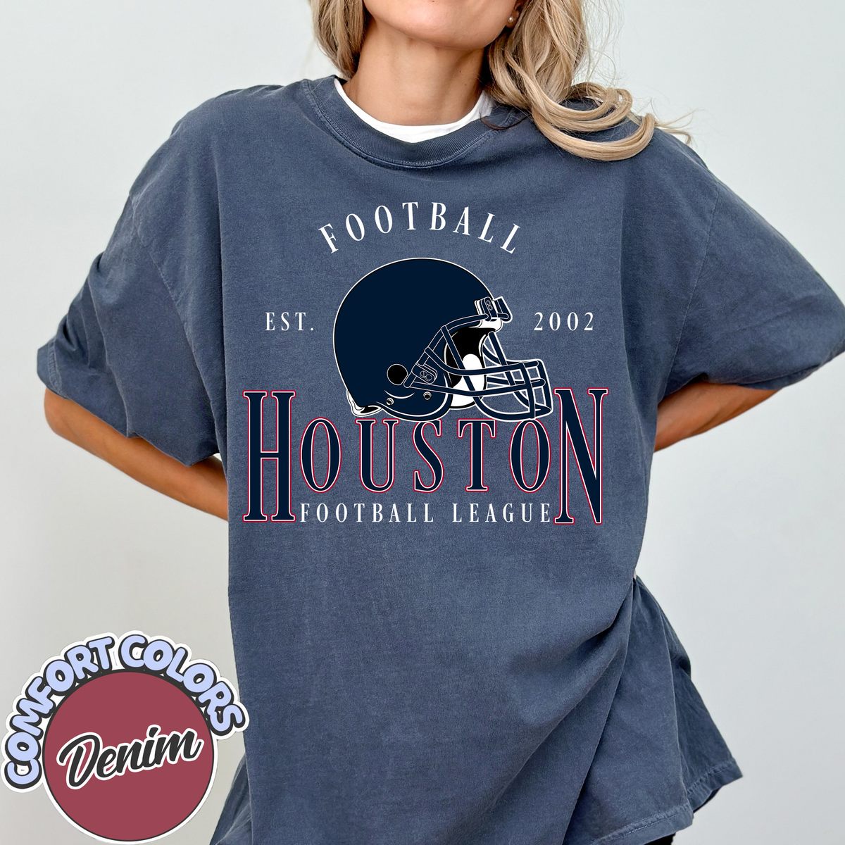 Unisex Houston football vintage t-shirt for men and women