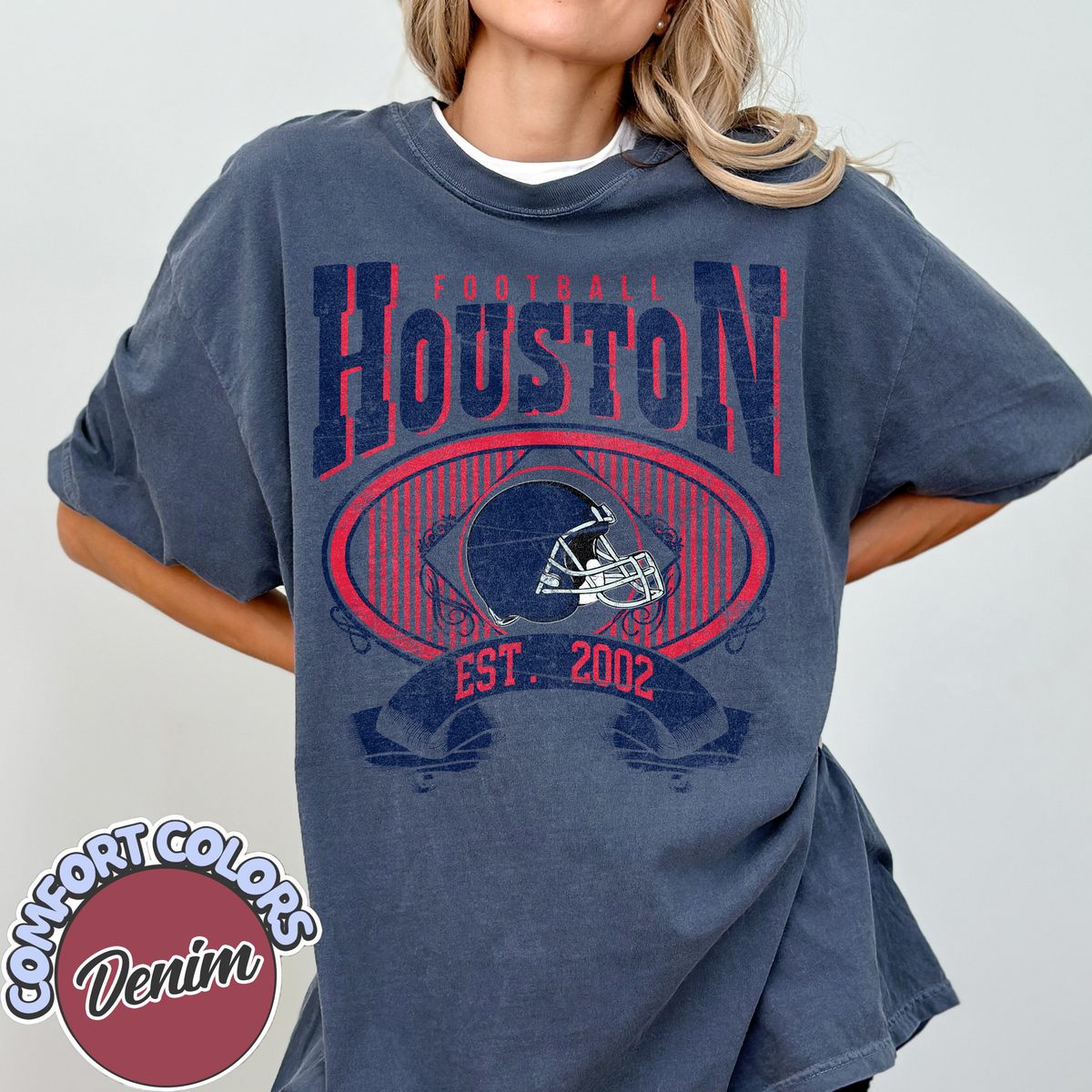Unisex Houston football vintage t-shirt for men and women