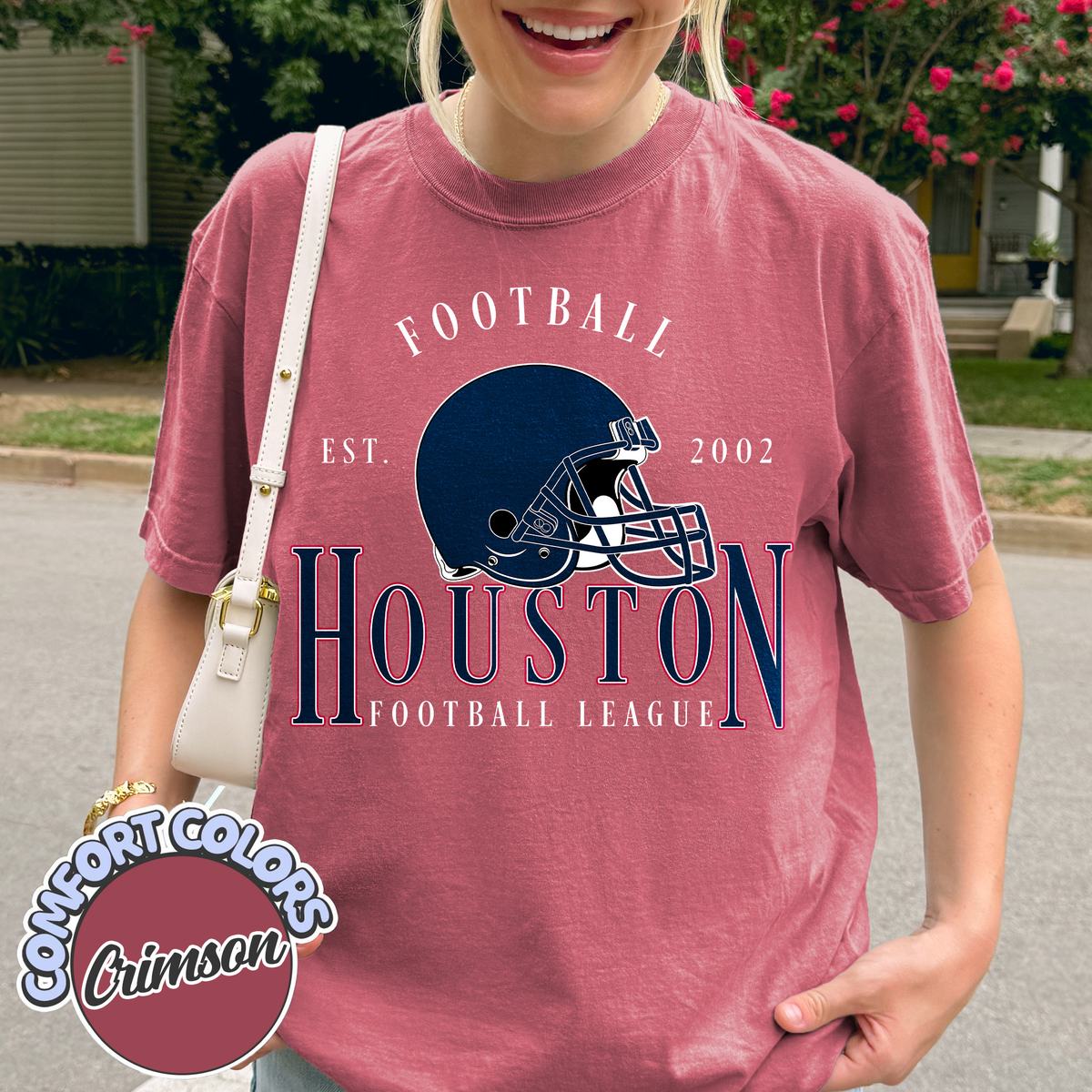 Unisex Houston football vintage t-shirt for men and women