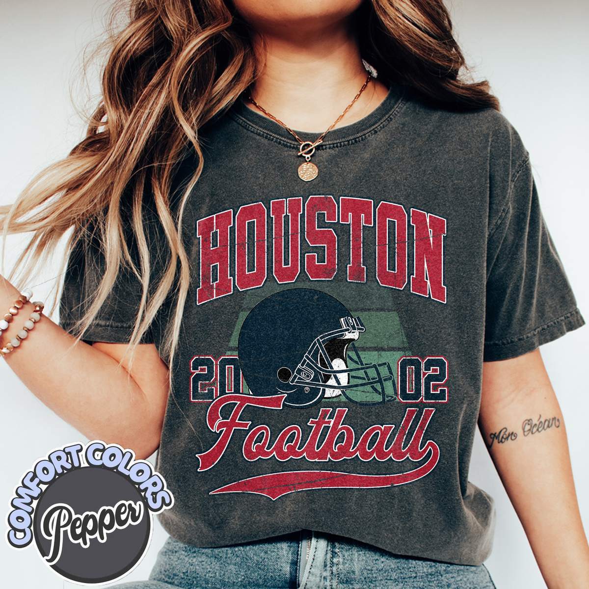 Unisex Houston football vintage t-shirt for men and women