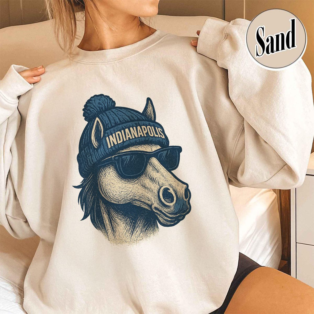 Unisex Indianapolis football vintage crewneck sweatshirt for men and women