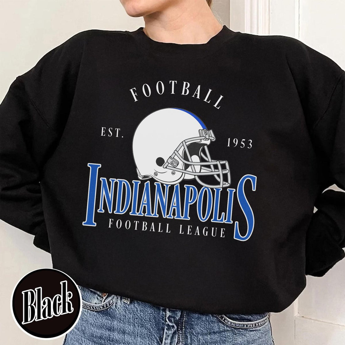 Unisex Indianapolis football vintage crewneck sweatshirt for men and women
