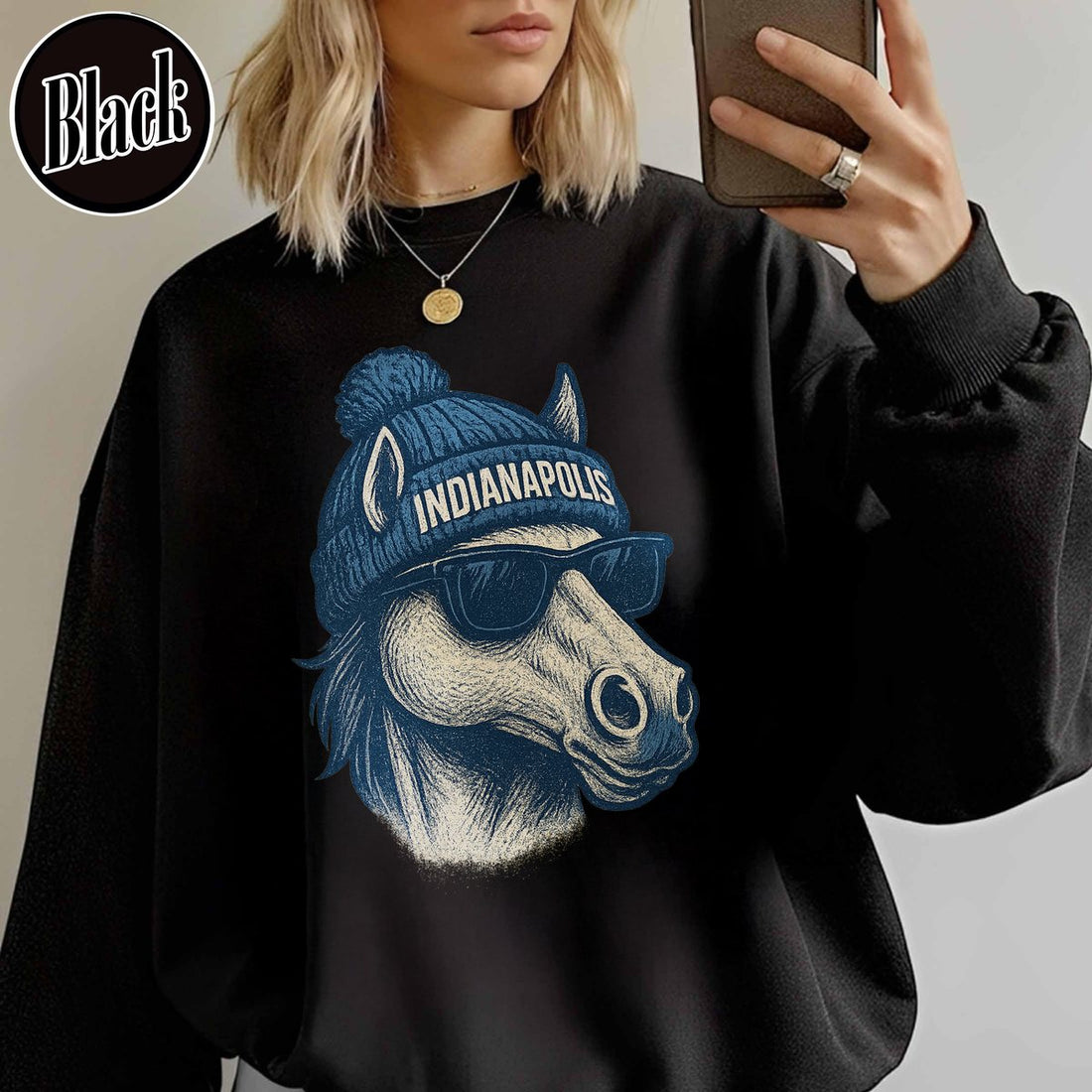 Unisex Indianapolis football vintage crewneck sweatshirt for men and women