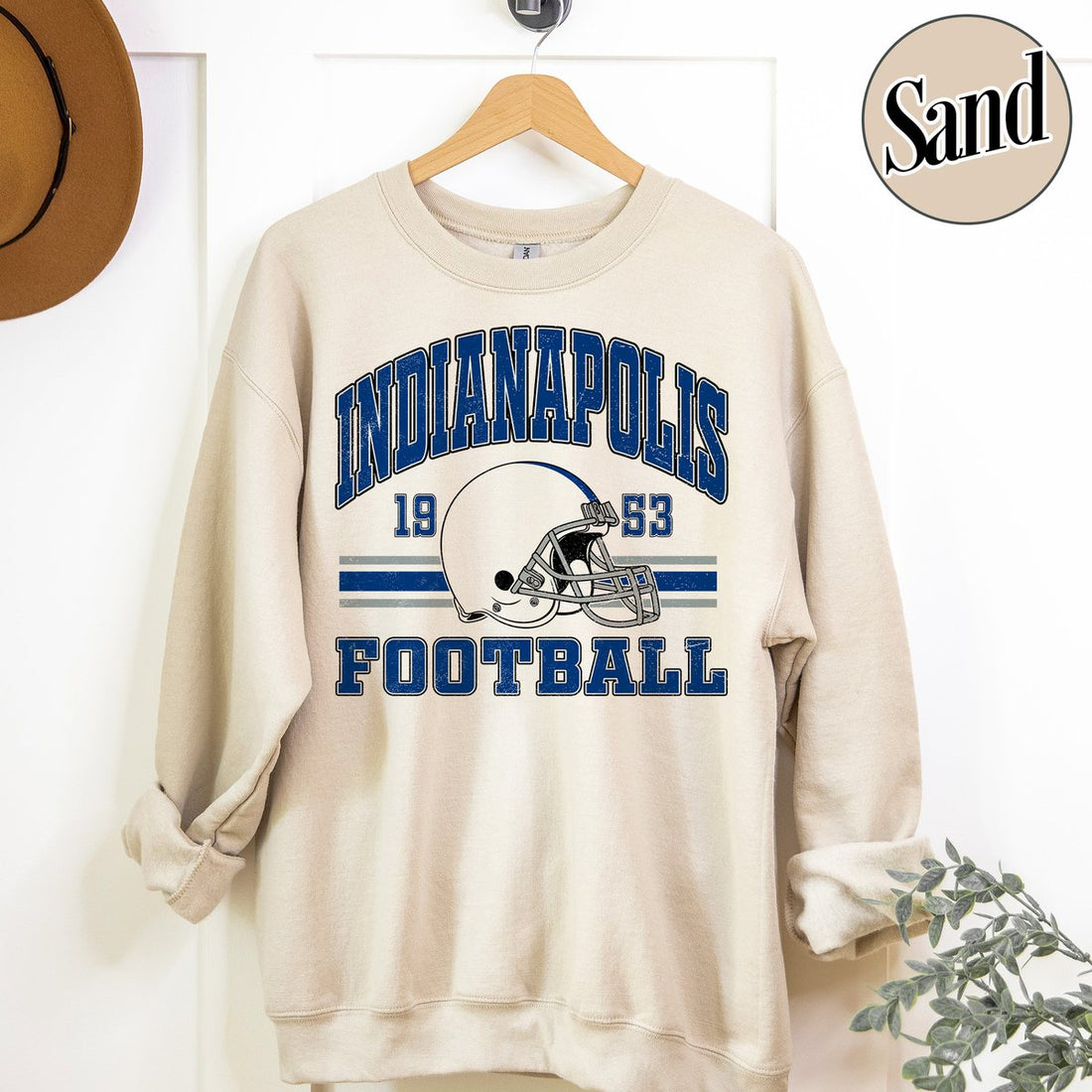 Unisex Indianapolis football vintage crewneck sweatshirt for men and women