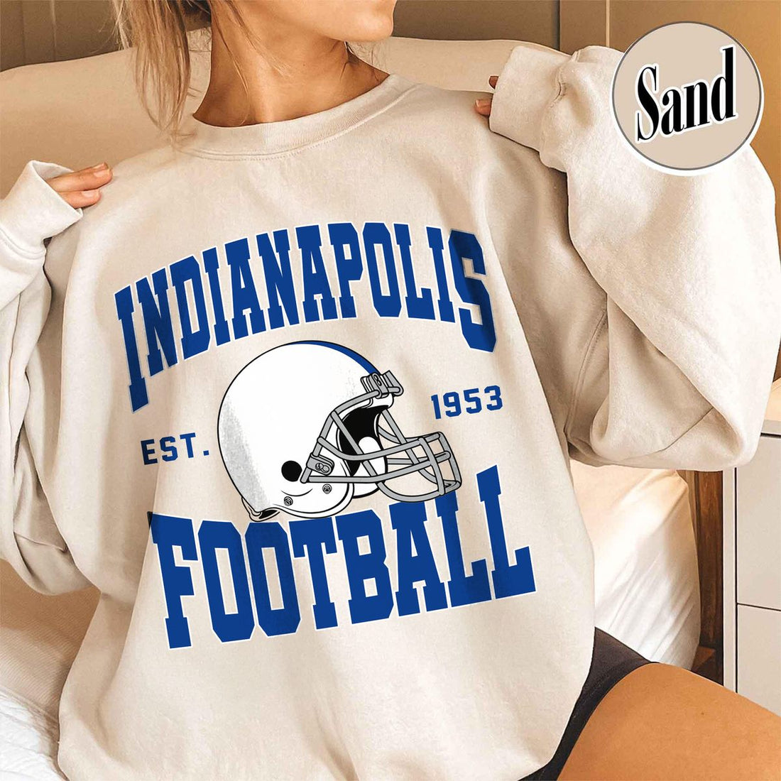 Unisex Indianapolis football vintage crewneck sweatshirt for men and women