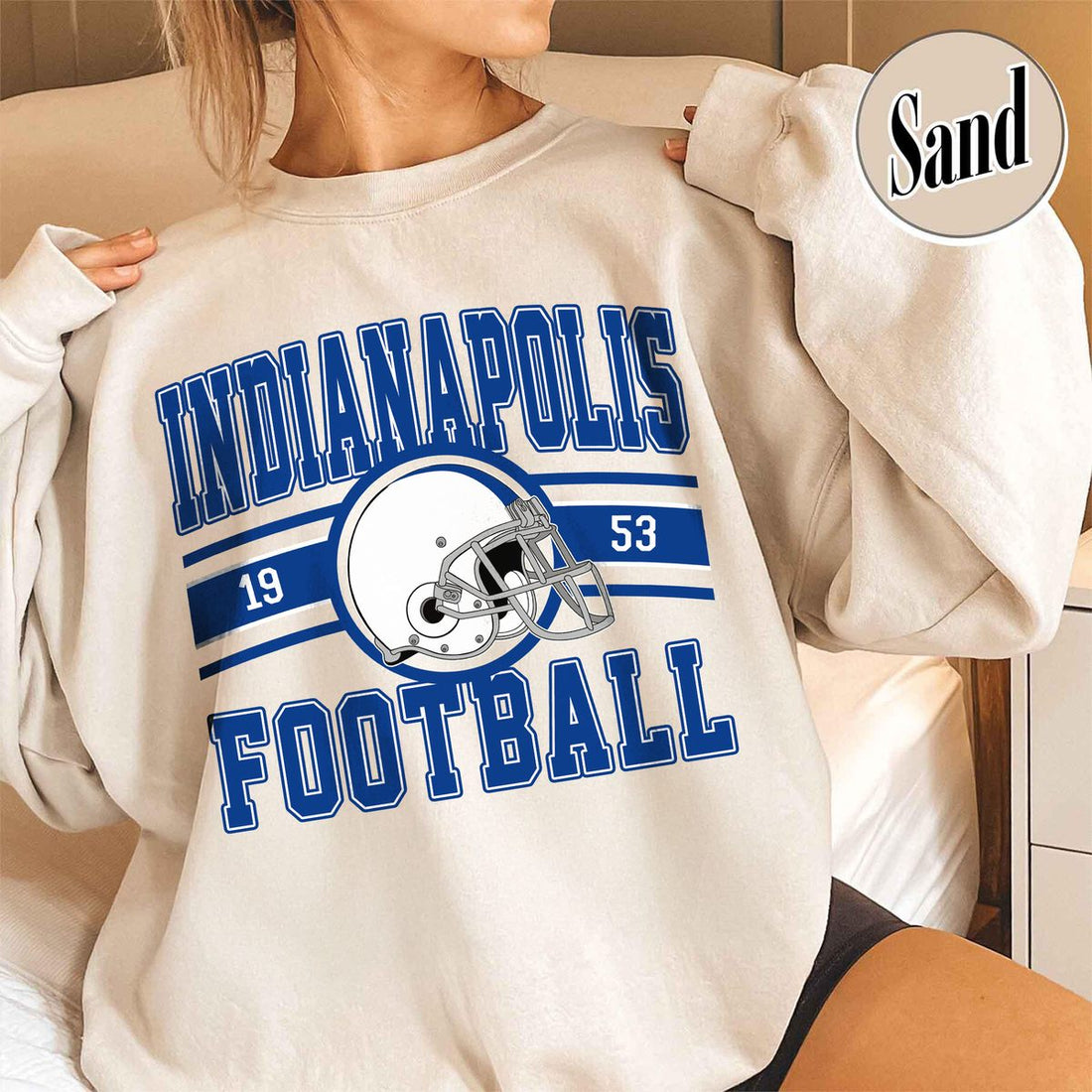 Unisex Indianapolis football vintage crewneck sweatshirt for men and women
