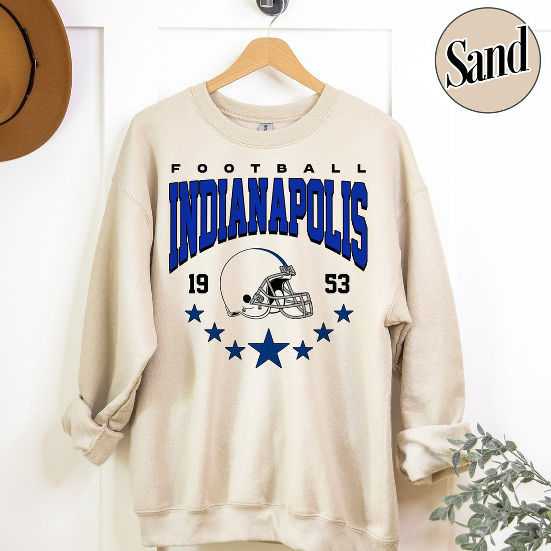 Unisex Indianapolis football vintage crewneck sweatshirt for men and women