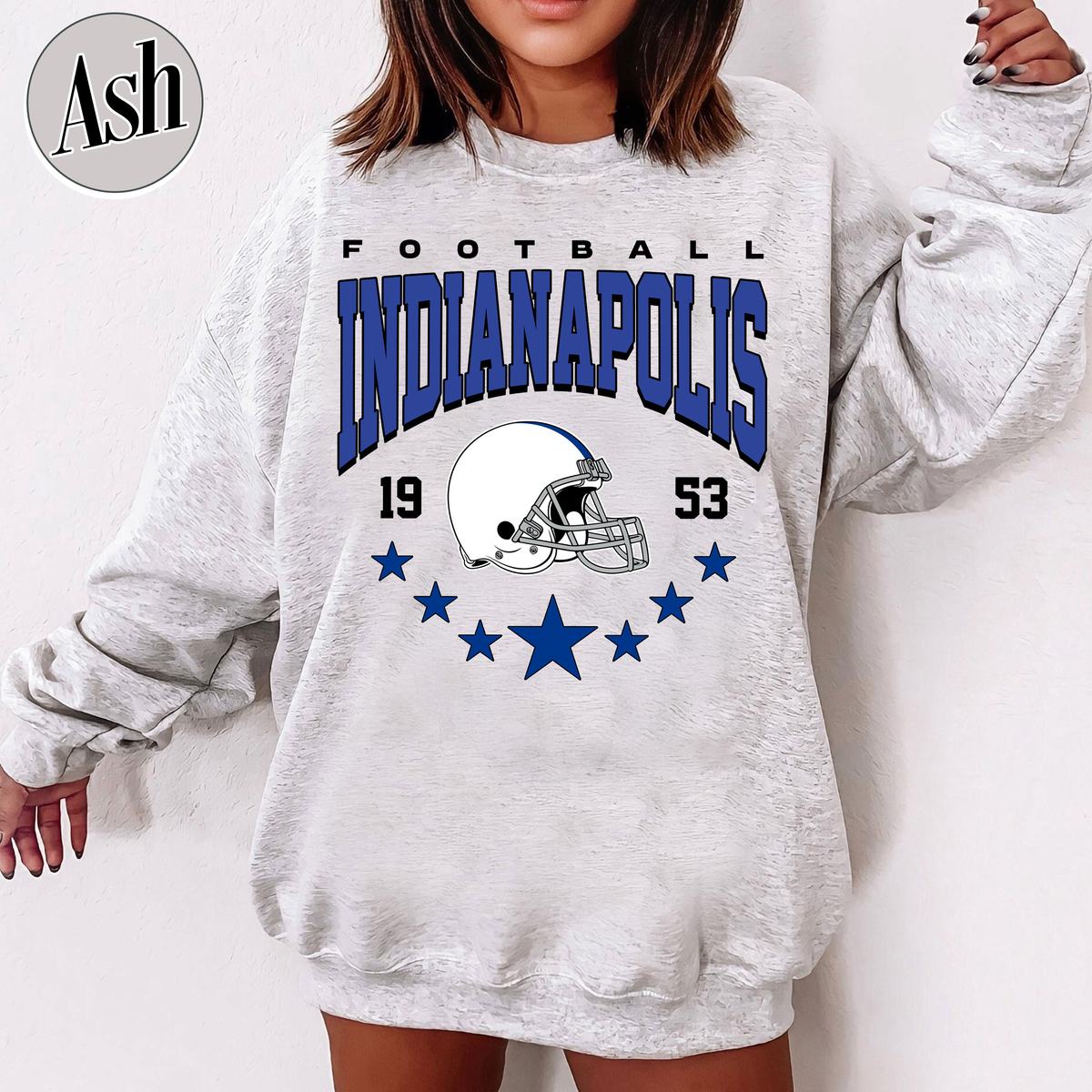 Unisex Indianapolis football vintage crewneck sweatshirt for men and women