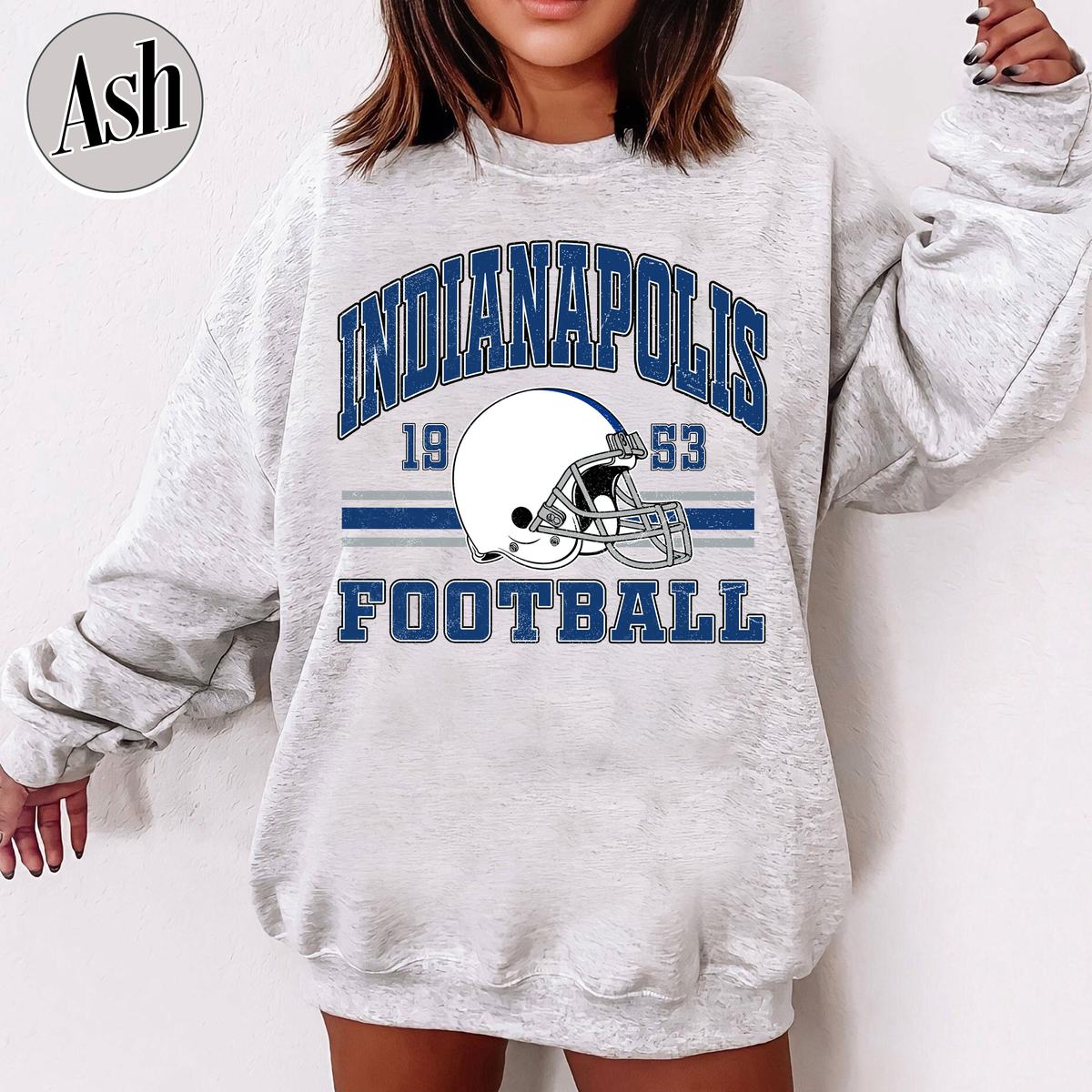 Unisex Indianapolis football vintage crewneck sweatshirt for men and women