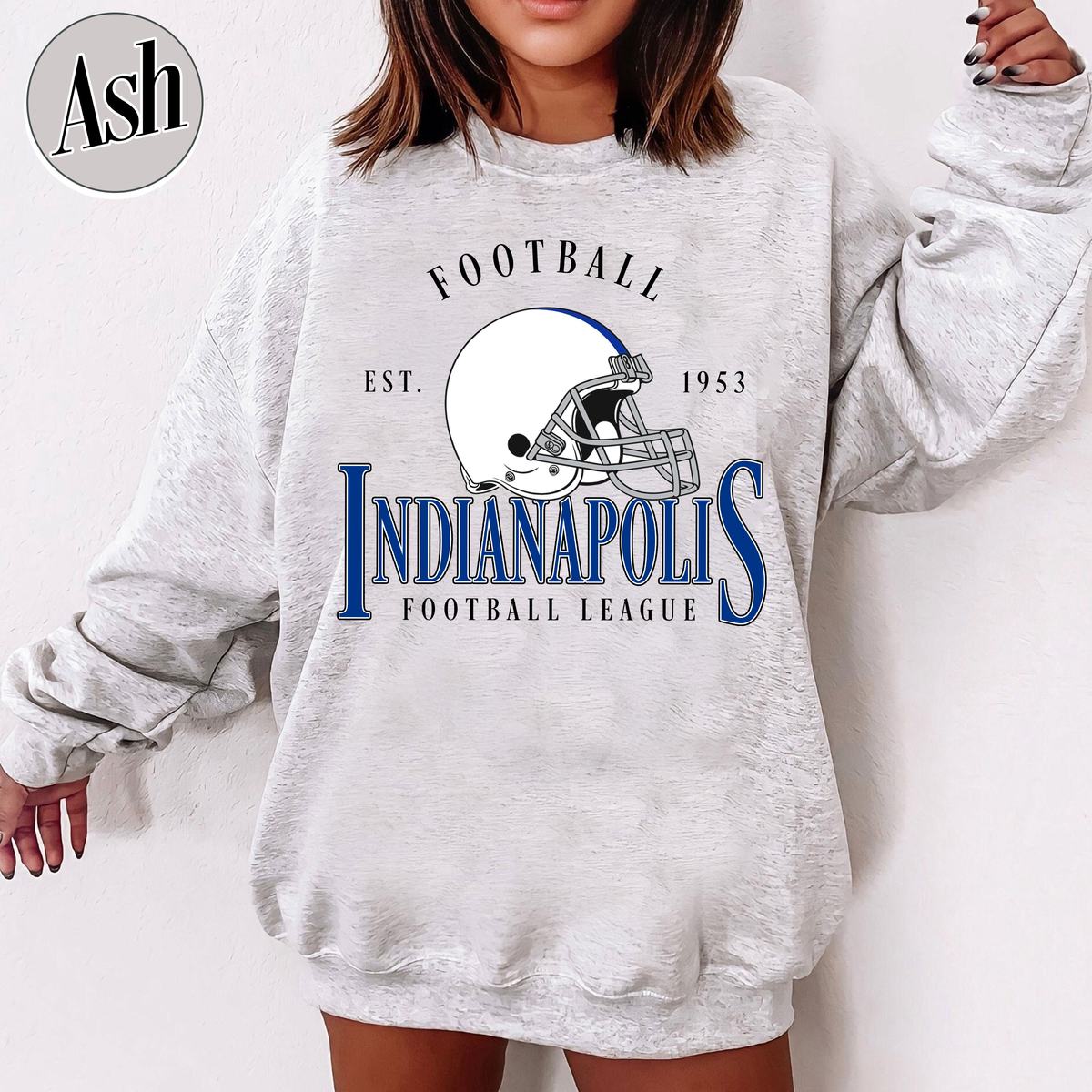 Unisex Indianapolis football vintage crewneck sweatshirt for men and women