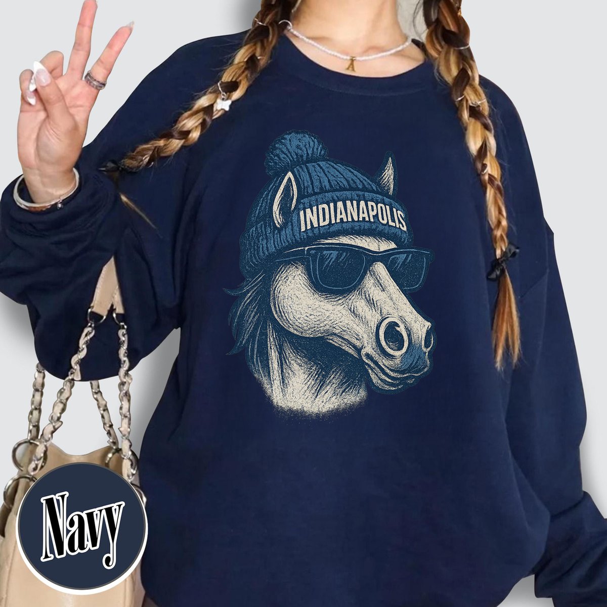 Unisex Indianapolis football vintage crewneck sweatshirt for men and women