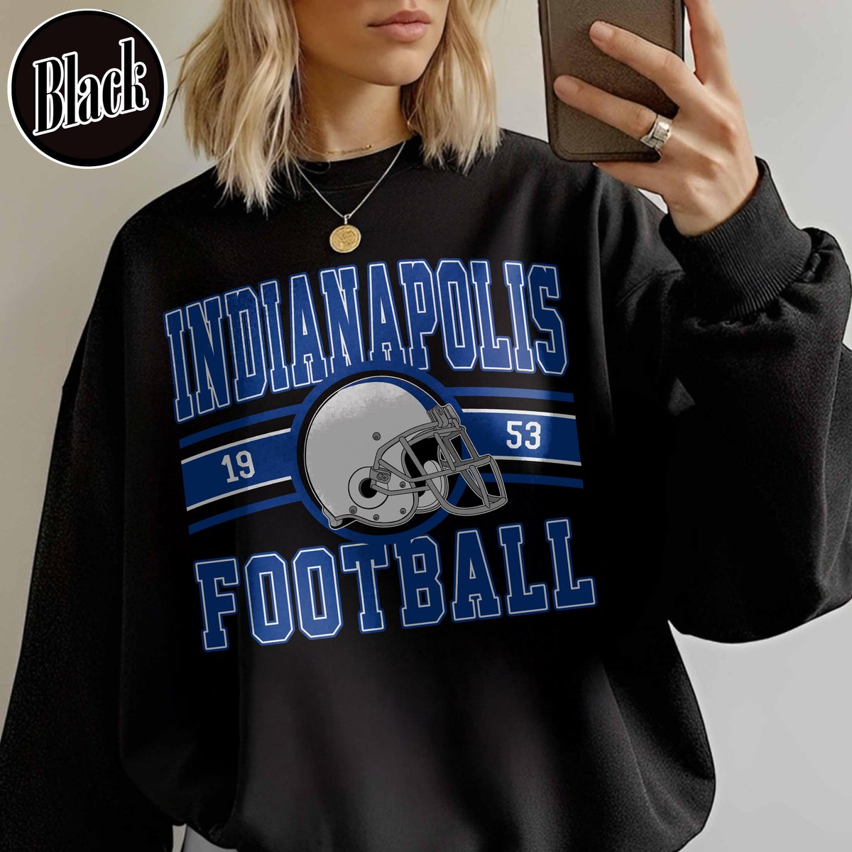 Unisex Indianapolis football vintage crewneck sweatshirt for men and women
