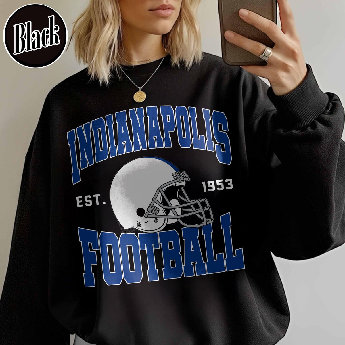 Unisex Indianapolis football vintage crewneck sweatshirt for men and women