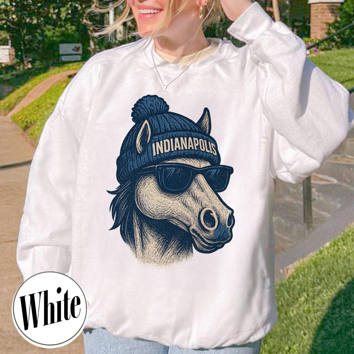 Unisex Indianapolis football vintage crewneck sweatshirt for men and women