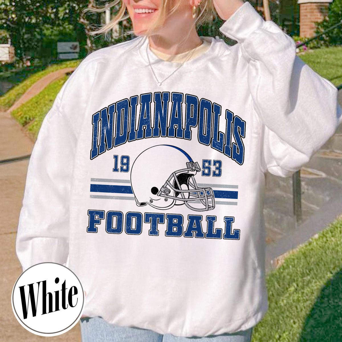 Unisex Indianapolis football vintage crewneck sweatshirt for men and women