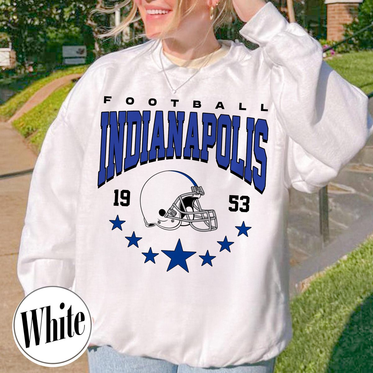 Unisex Indianapolis football vintage crewneck sweatshirt for men and women