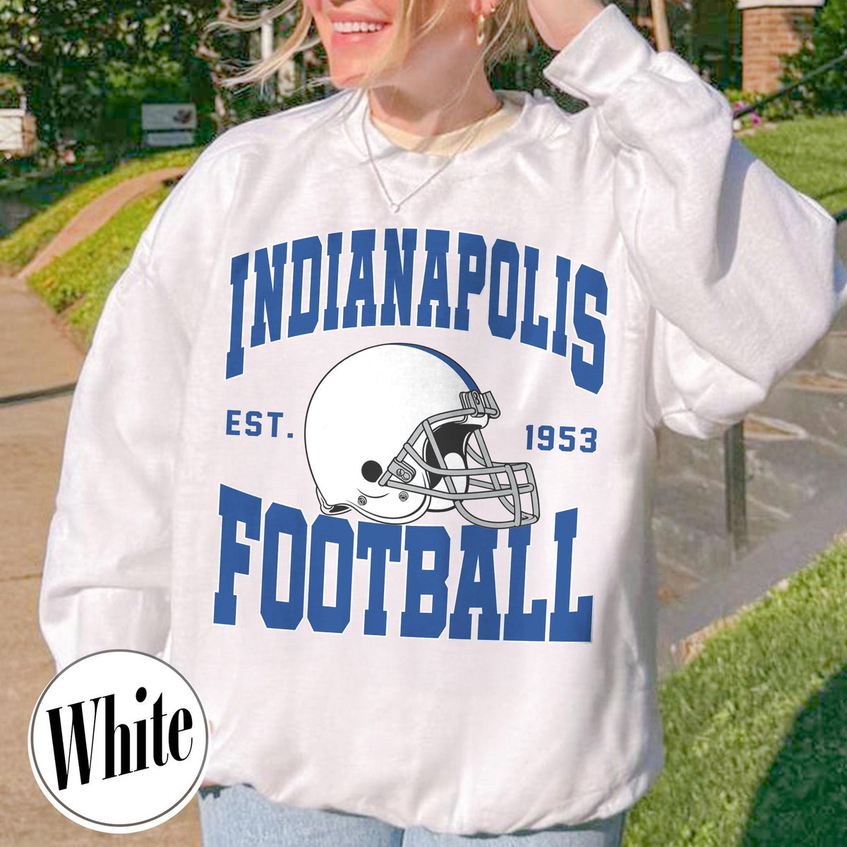 Unisex Indianapolis football vintage crewneck sweatshirt for men and women