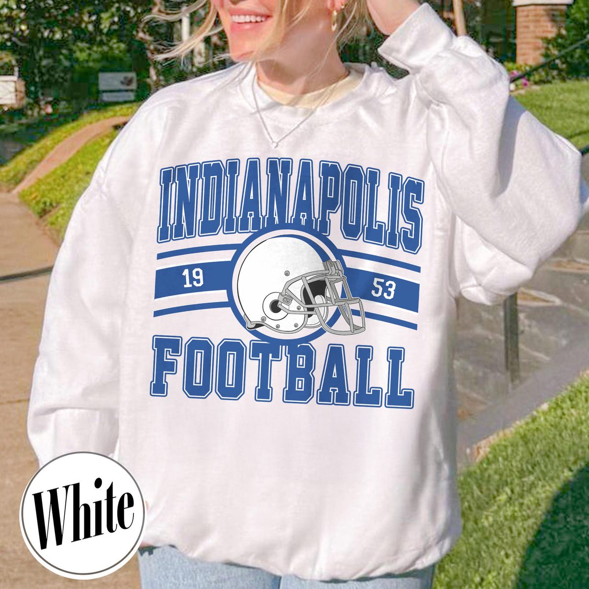 Unisex Indianapolis football vintage crewneck sweatshirt for men and women