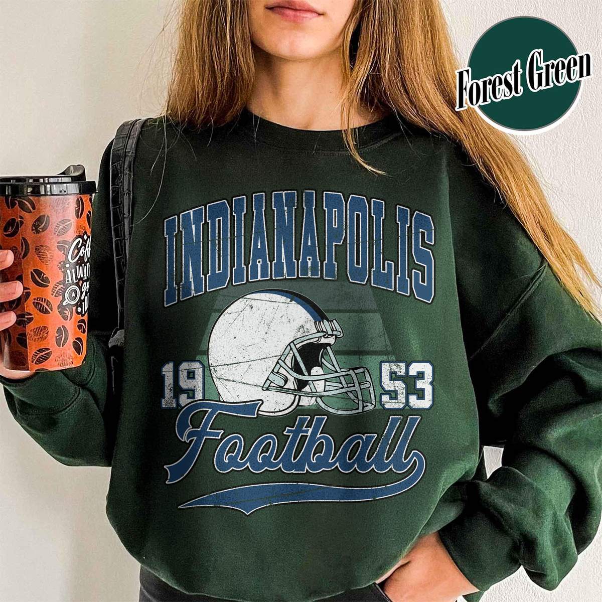 Unisex Indianapolis football vintage crewneck sweatshirt for men and women