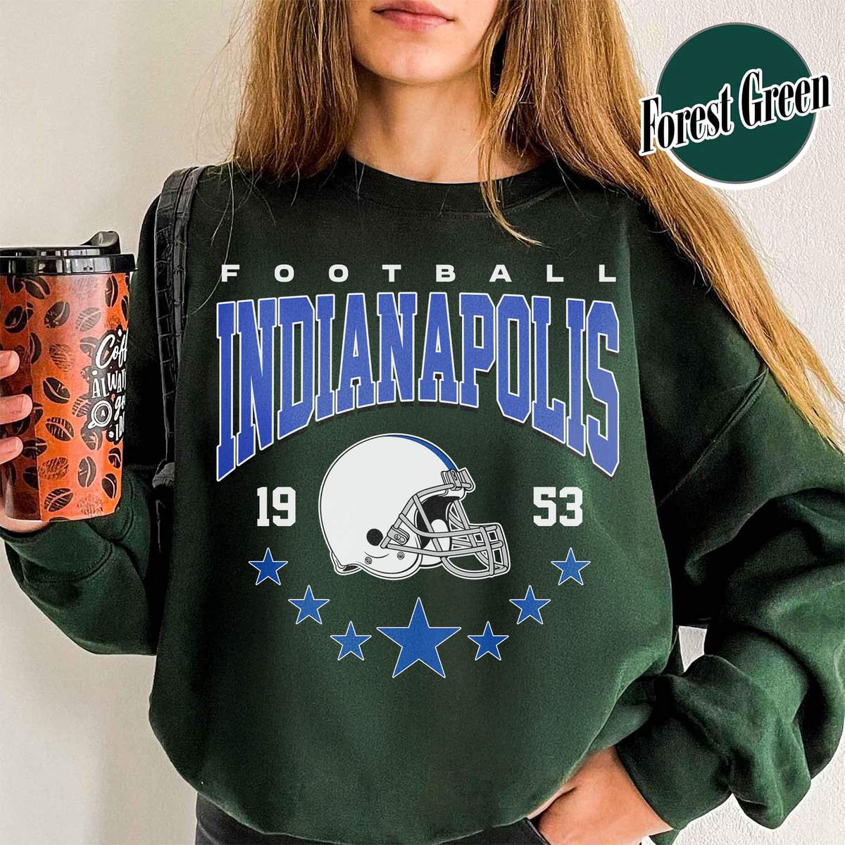 Unisex Indianapolis football vintage crewneck sweatshirt for men and women