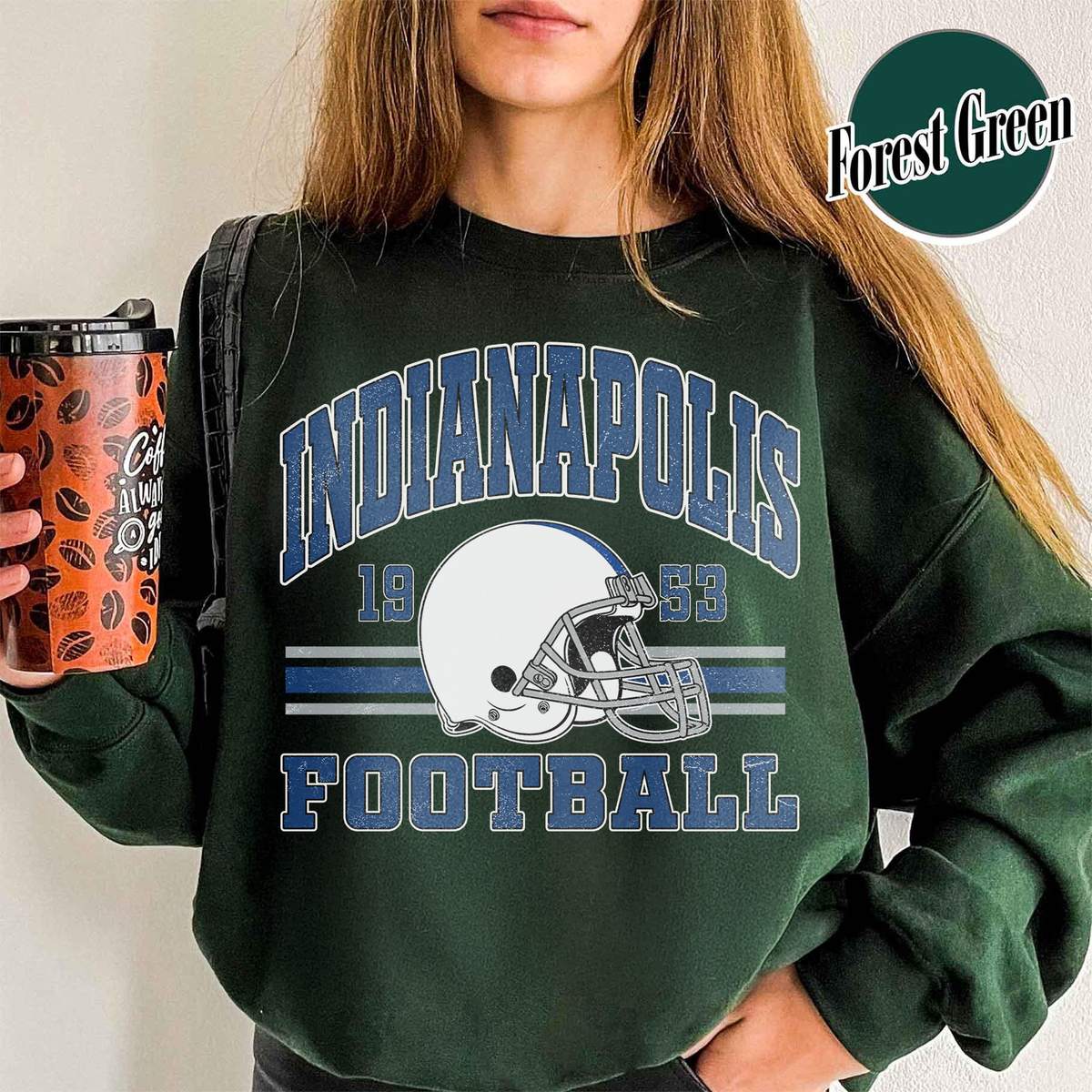 Unisex Indianapolis football vintage crewneck sweatshirt for men and women