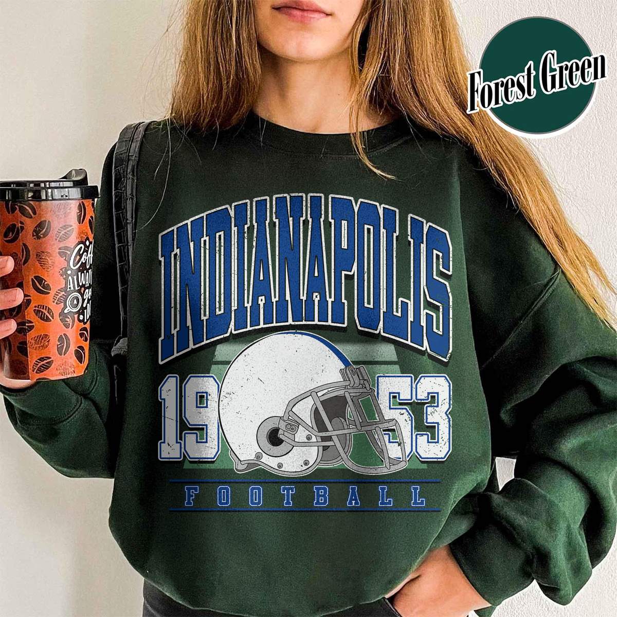 Unisex Indianapolis football vintage crewneck sweatshirt for men and women