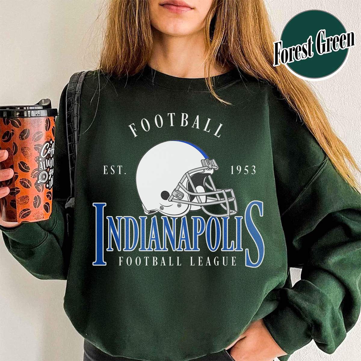 Unisex Indianapolis football vintage crewneck sweatshirt for men and women