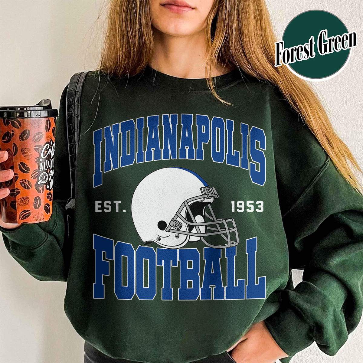 Unisex Indianapolis football vintage crewneck sweatshirt for men and women