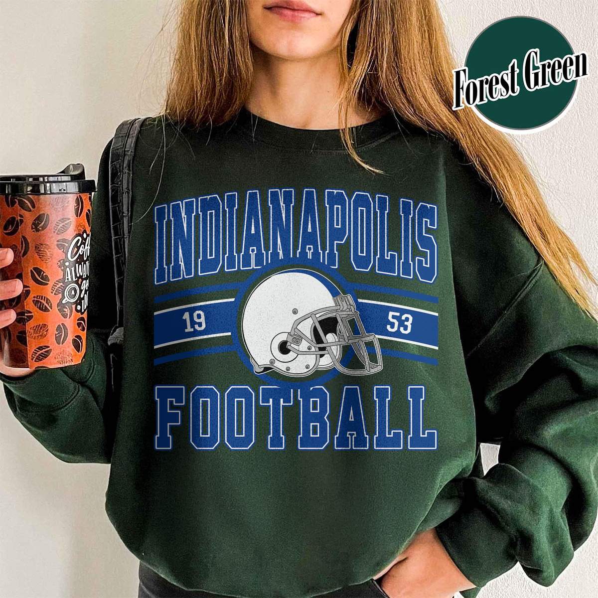 Unisex Indianapolis football vintage crewneck sweatshirt for men and women
