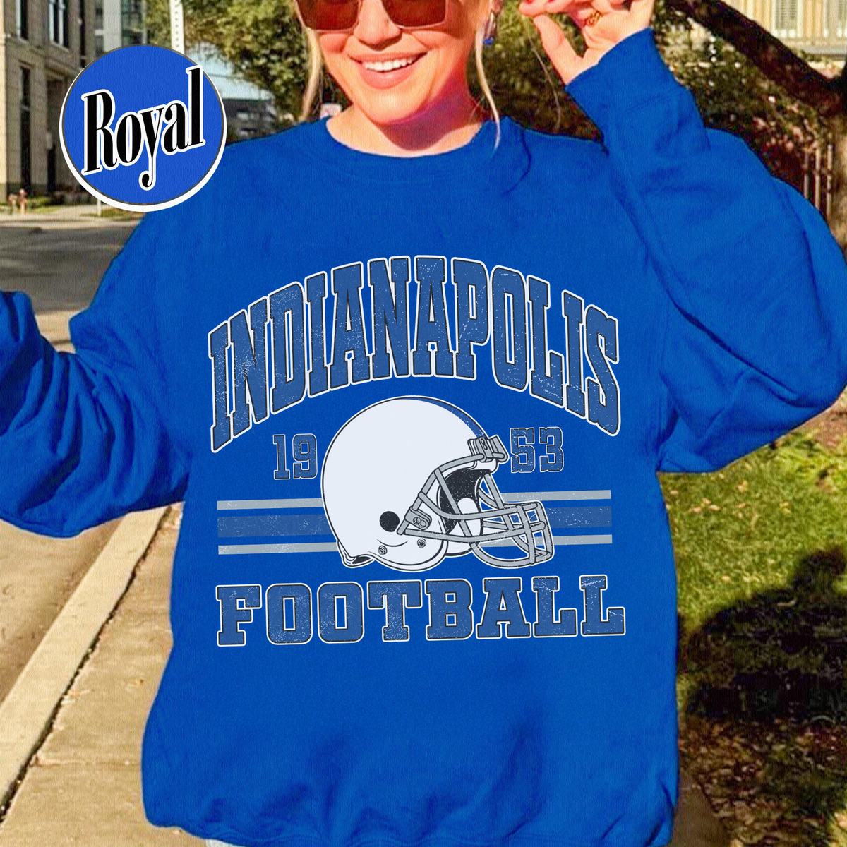 Unisex Indianapolis football vintage crewneck sweatshirt for men and women