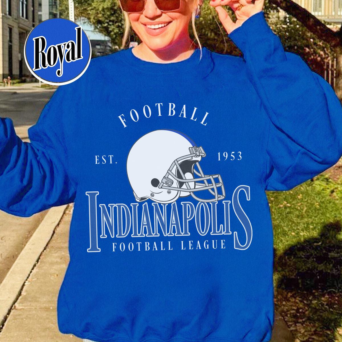 Unisex Indianapolis football vintage crewneck sweatshirt for men and women